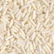 Miyuki Bugle 6mm Beads - Matted opaque cream BGL2-2021